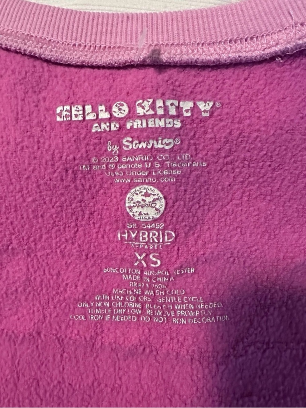 Sanrio Pink Hello Kitty & Friends Pullover Sweatshirt - Picture 3 of 5